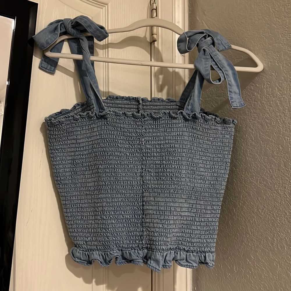Denim Ruched top